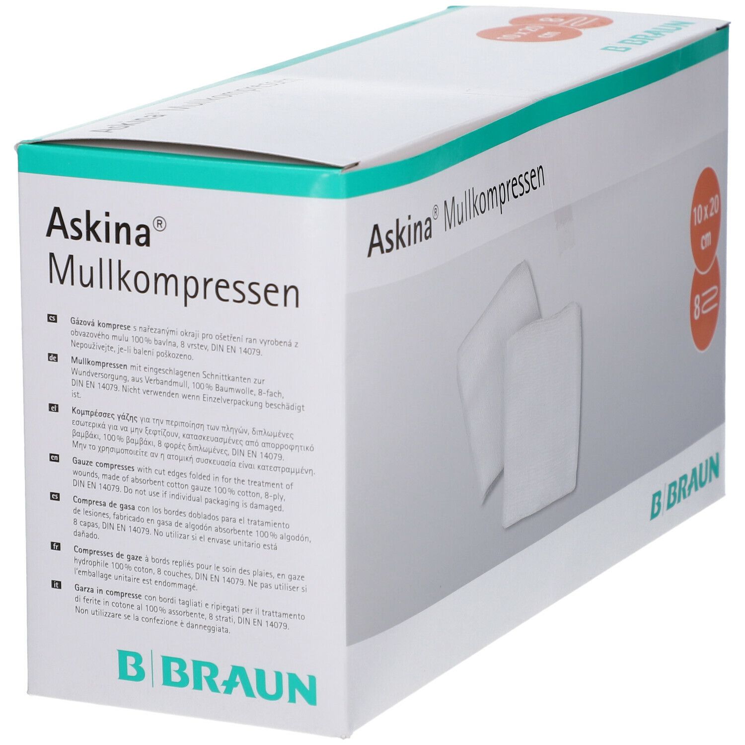 Askina® Mullkompressen 10 x 20 cm steril