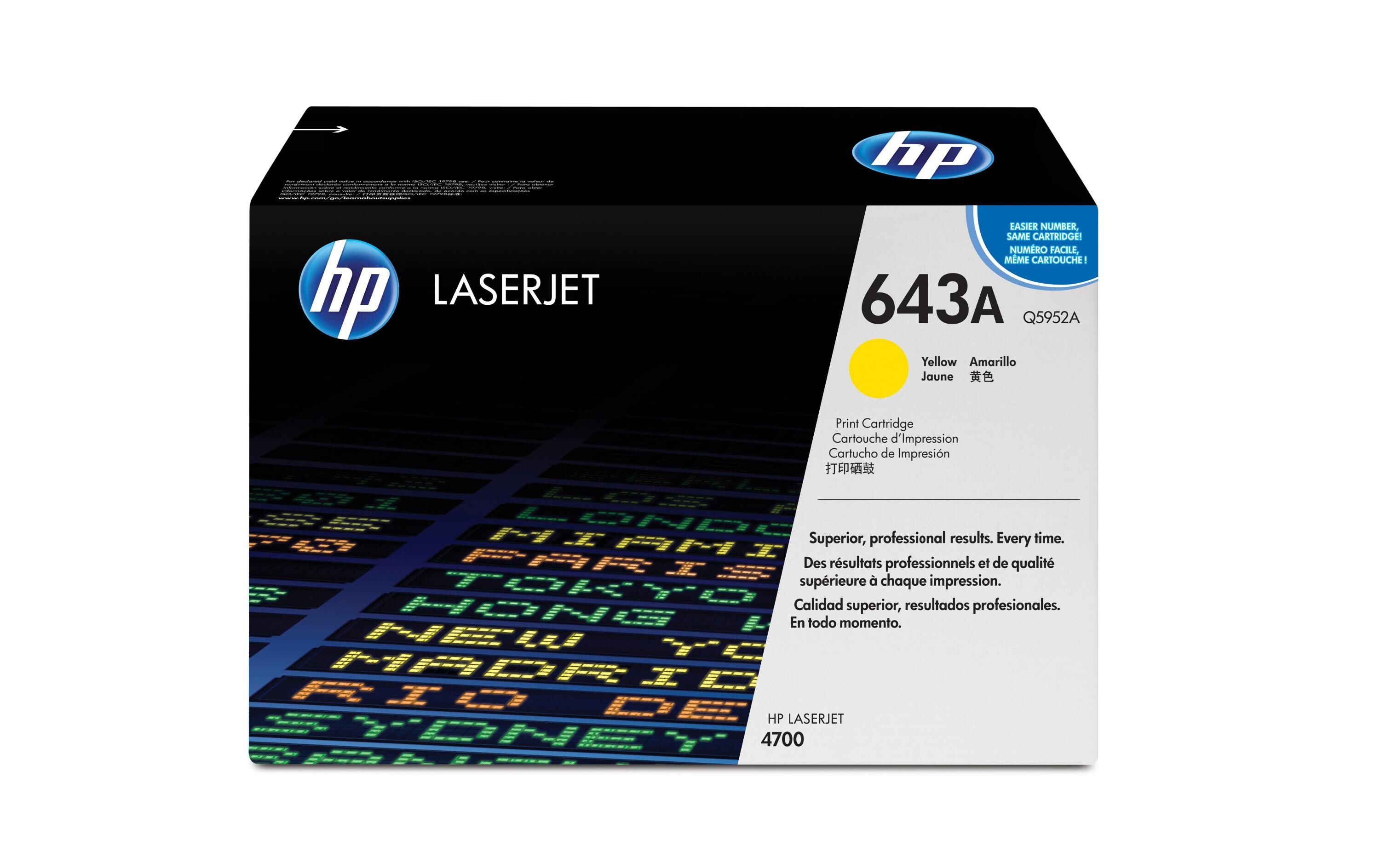 Toner Nr. 643A (Q5952A) Yellow<br>Tonerkartusche