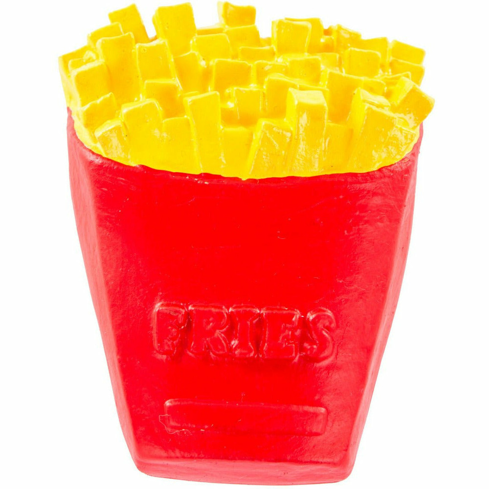 Cornet de frites pour chiens en latex naturel - jouet sonore