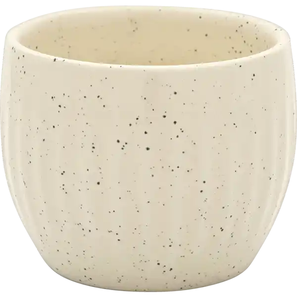 Duftkerze Keramik creme Rille / Herz