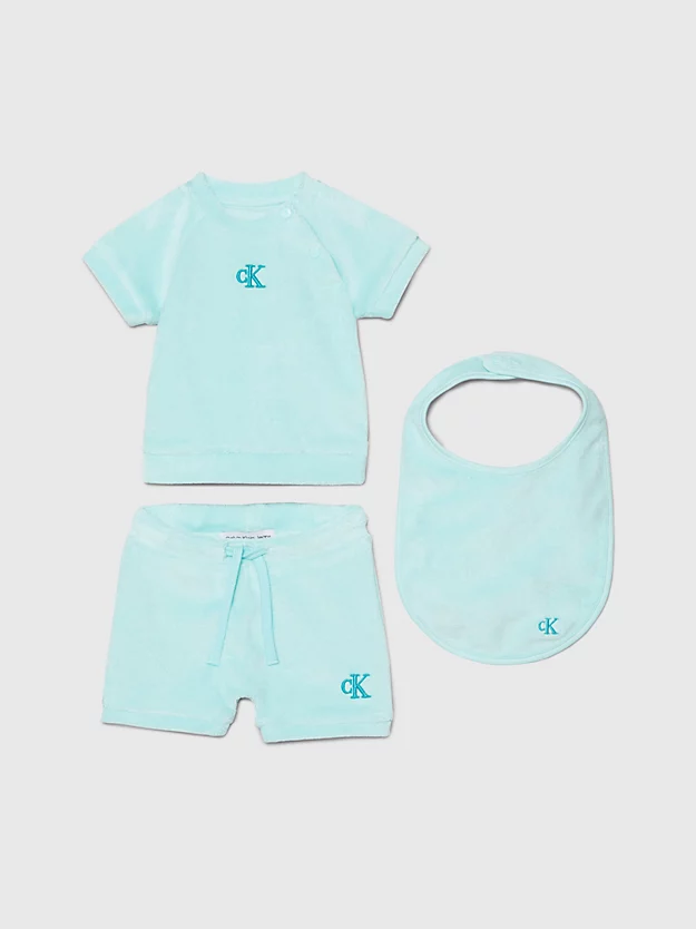 Conjunto de presente para bebê: camiseta e shorts