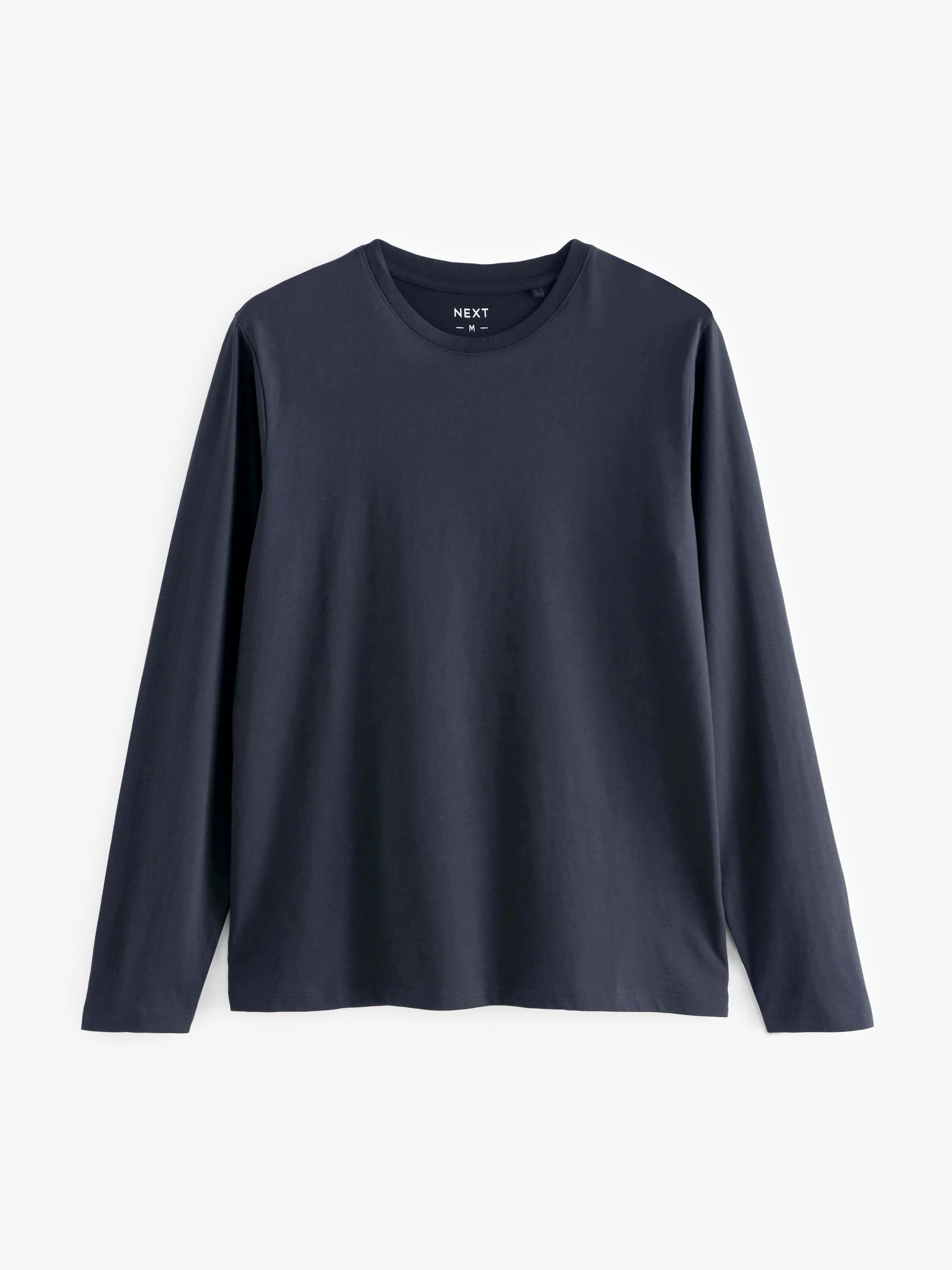 Zwart/wit/marineblauw/groen/bordeauxrood - Normale Pasvorm - verpakking van 5 regular-fit T-shirts met lange mouwen van 100% katoen