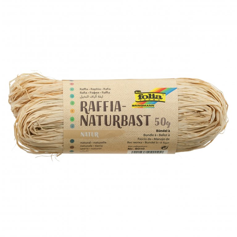 Naturbast farbig