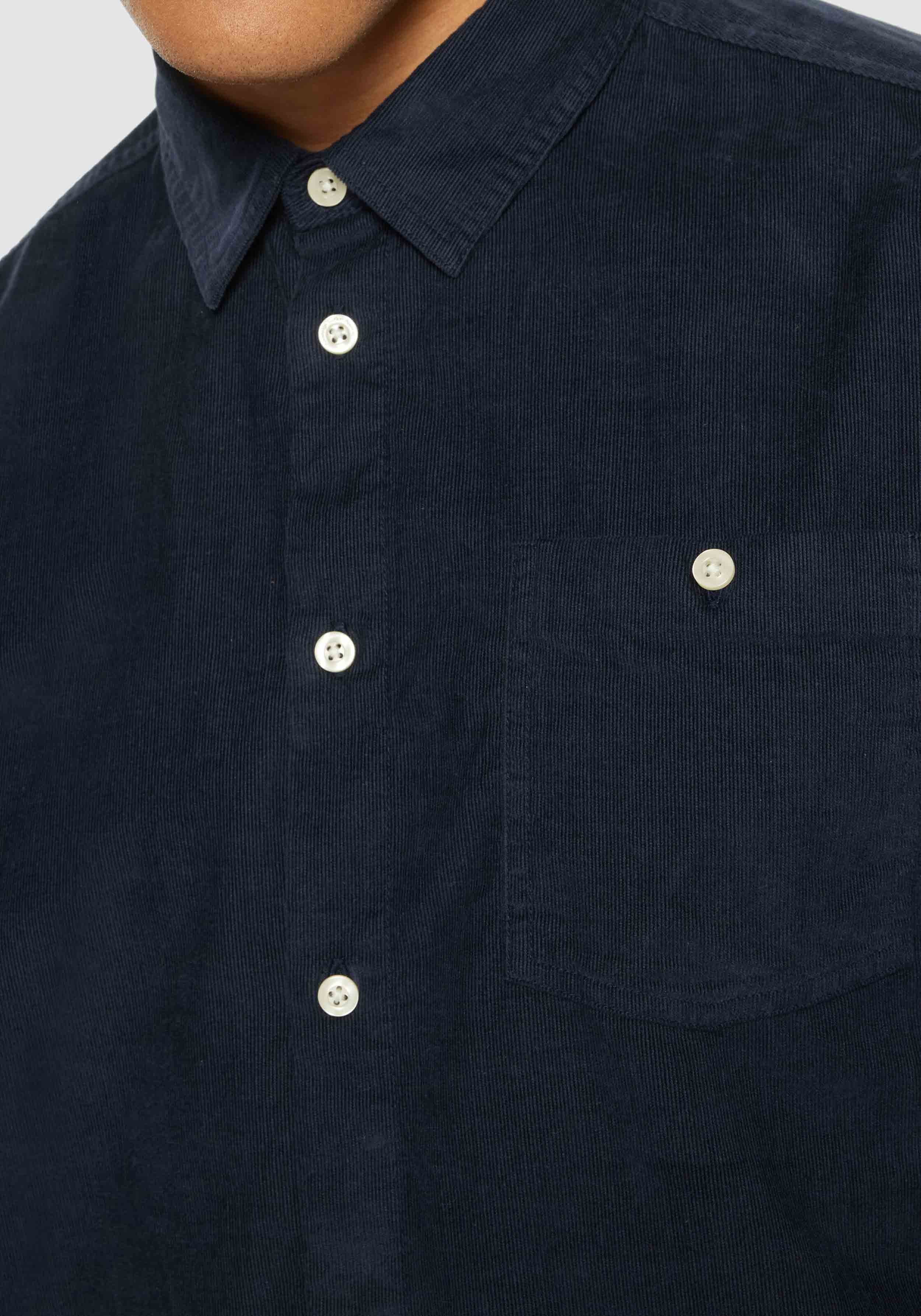 Knowledge Cotton Apparel Cord-Hemd Total Eclipse
