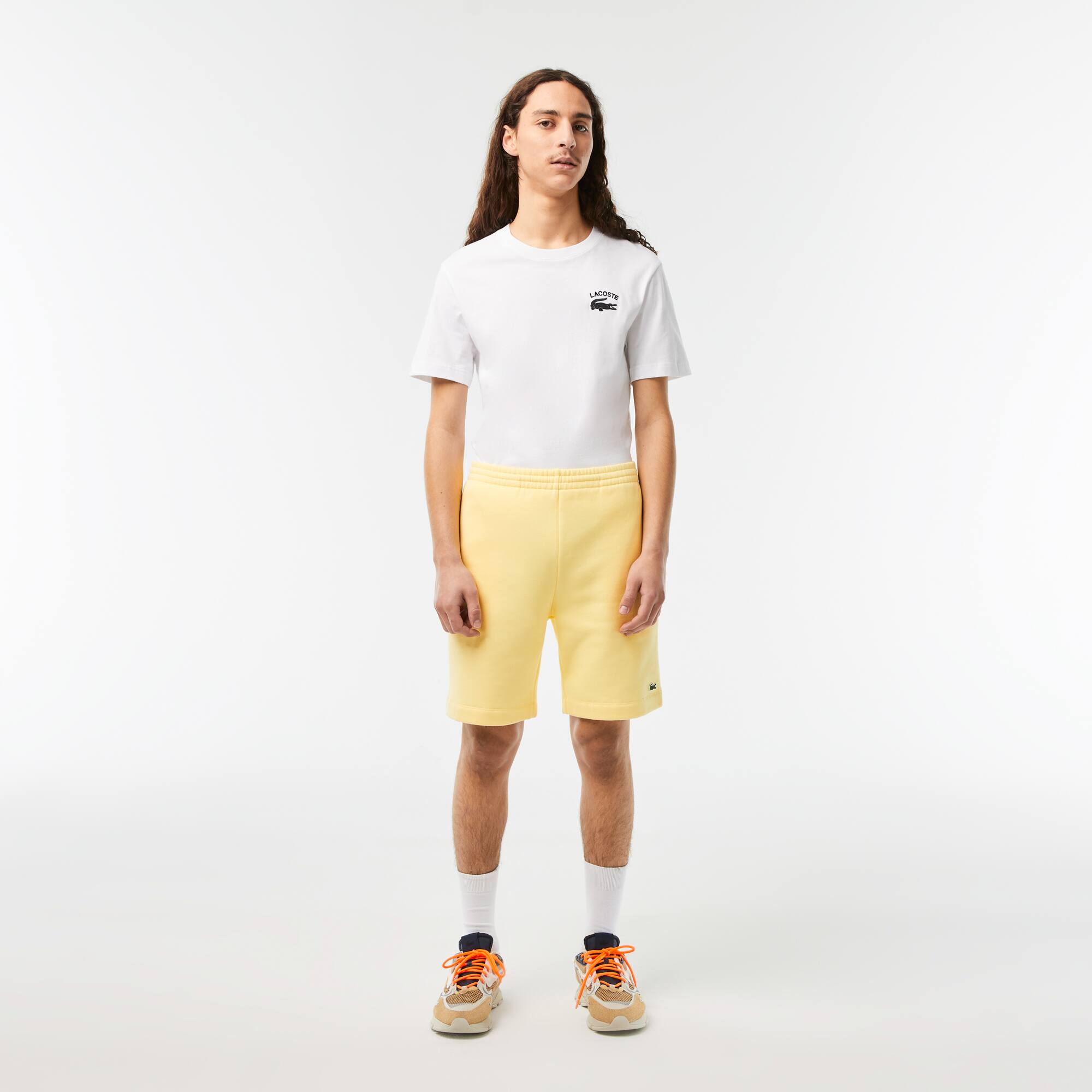 Short jogger en molleton Shorts - Jaune - Lacoste - Homme