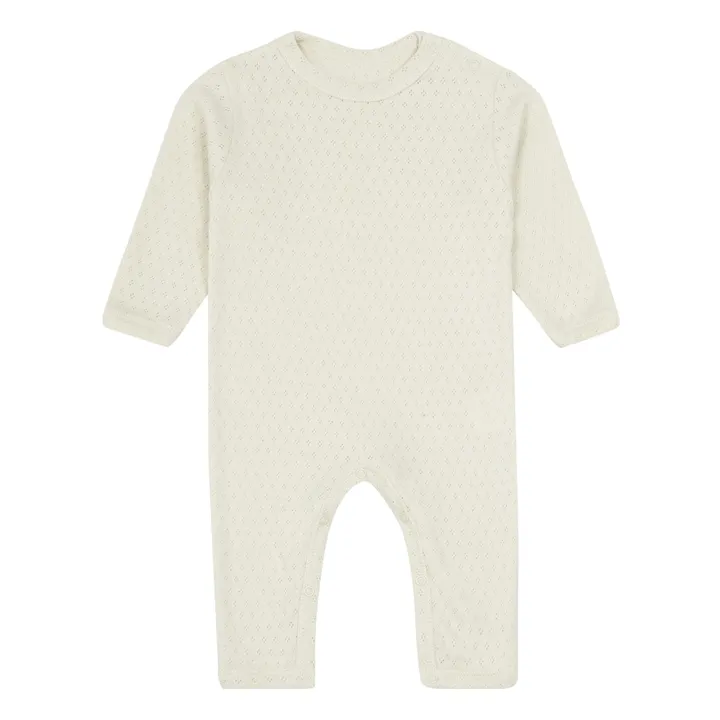 Poudre Organic Pyjama Nid d'Abeille Coton Bio Armoise | Blanc cassé