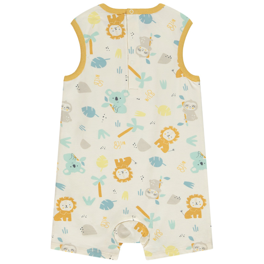 Lot de 4 combinaisons courtes fantaisie en jersey pour bébé garçon