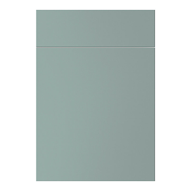 Façade de cuisine 1 porte et 1 tiroir Stevia vert mat l. 50 cm x H. 72 cm GoodHome