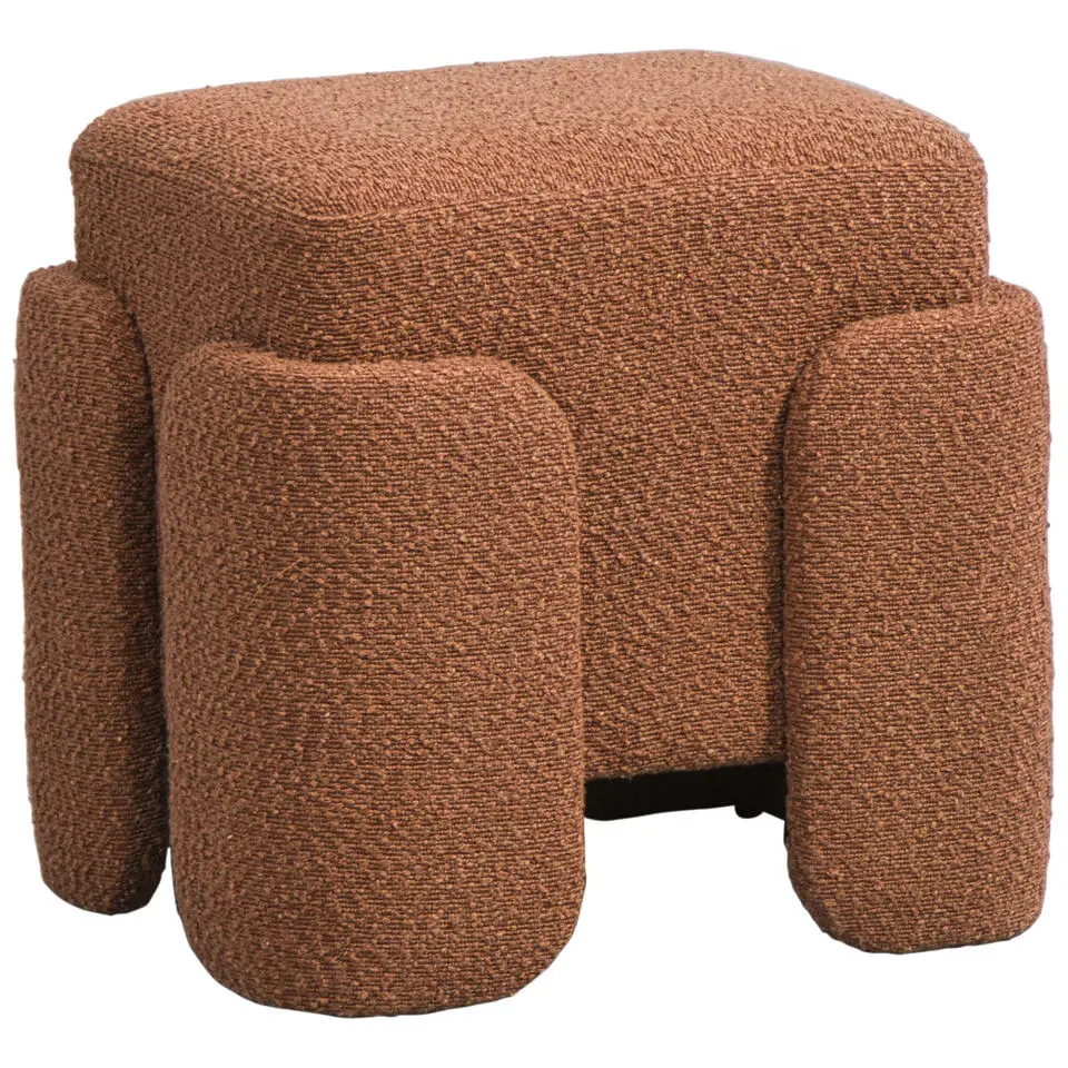 Poef Lorca - bruin - 40xØ37 cm
