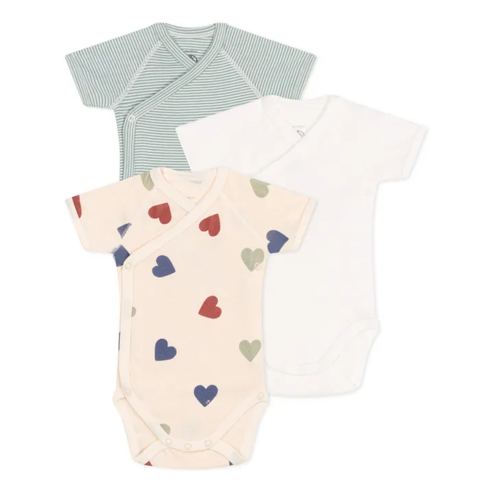 Petit Bateau Lot 3 Bodies Rayés | Vanille