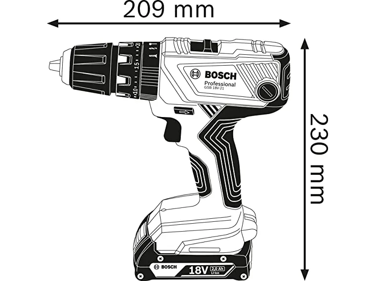 Bosch AKKUSLAGBOREMASKINE GSB 18V-21 SOLO - SOLO