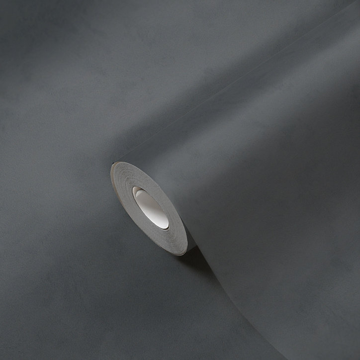 Papier peint Vinyle Intissé GoodHome Izier gris anthracite