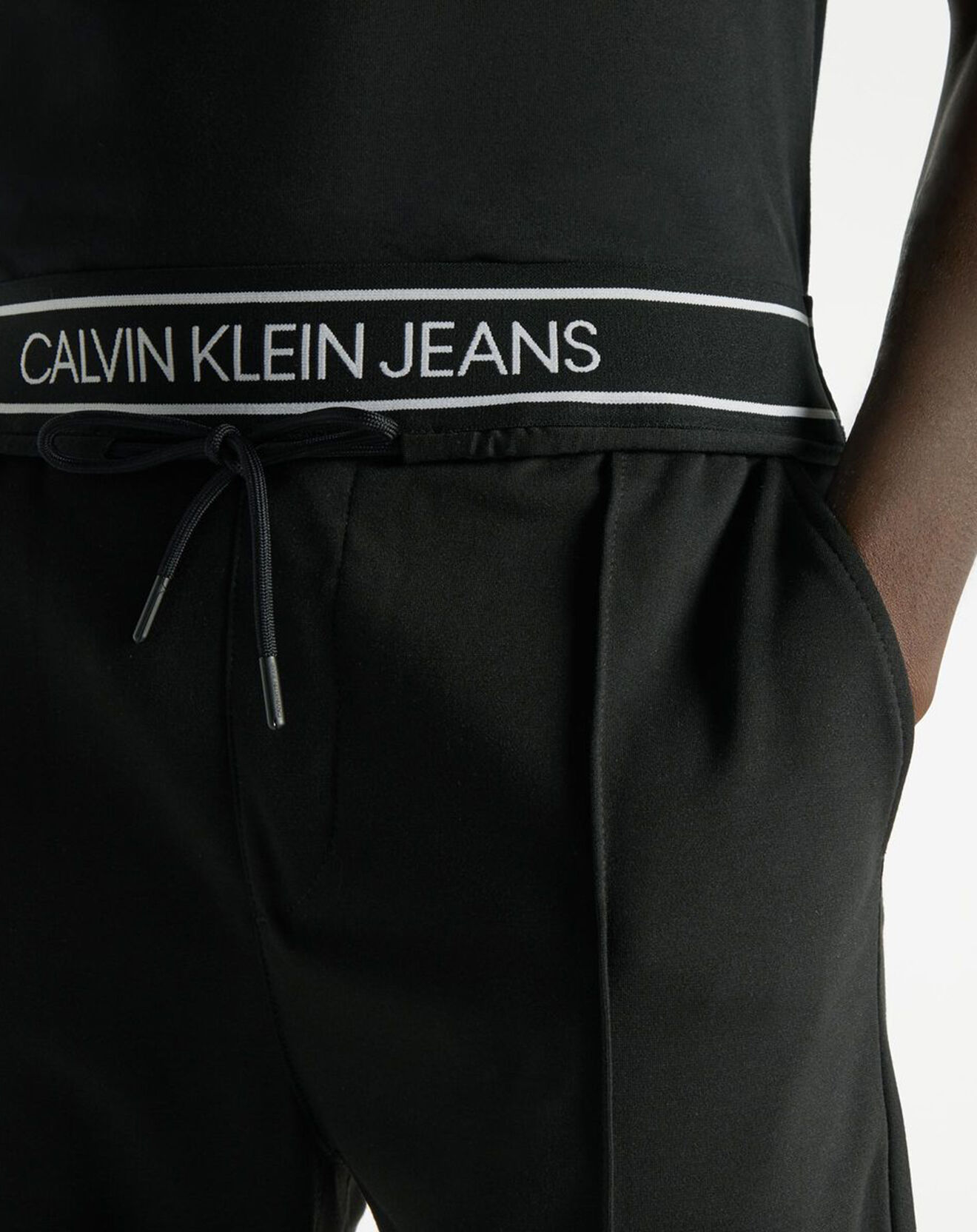 Calvin Klein Jeans Pantalon Logo Tape Jogger noir