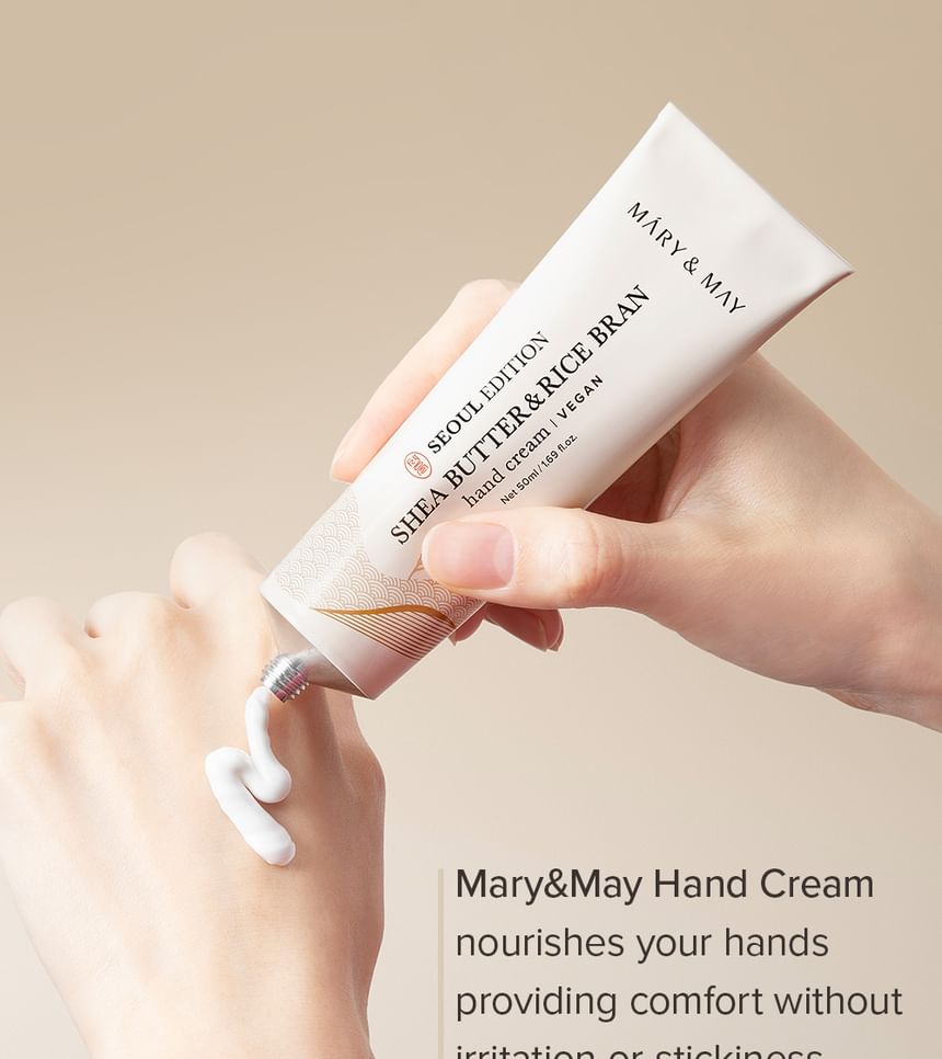 Mary&May - Handcrème met sheaboter en rijstzemelen