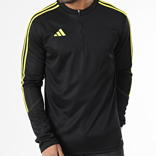 Tee Shirt Manches Longues A Bandes Tiro 23 IC1579 Noir