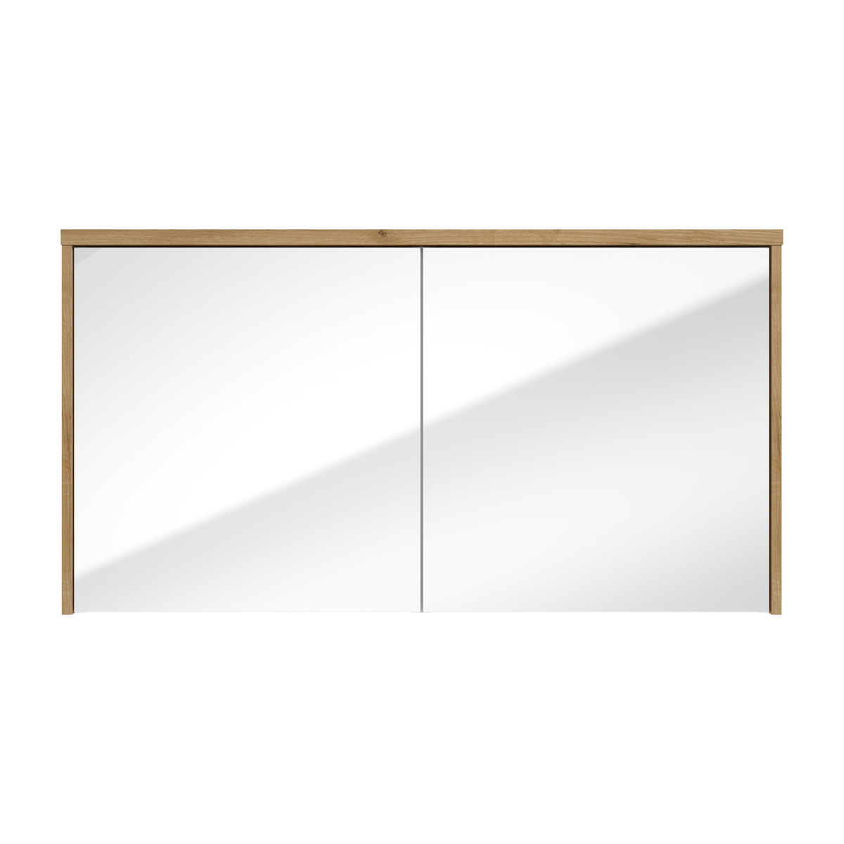 Fontana Basic spiegelkast 117cm met 2 deuren warm eiken