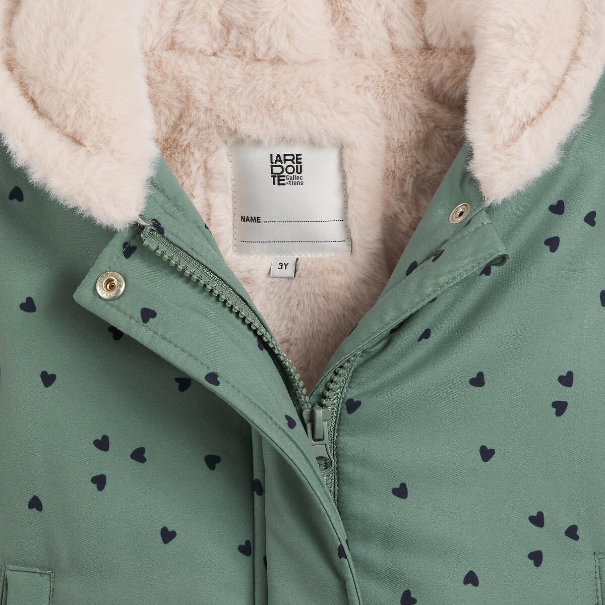COLEÇÕES LA REDOUTE<br>Parka quente com capuz, forrada com tecido macio