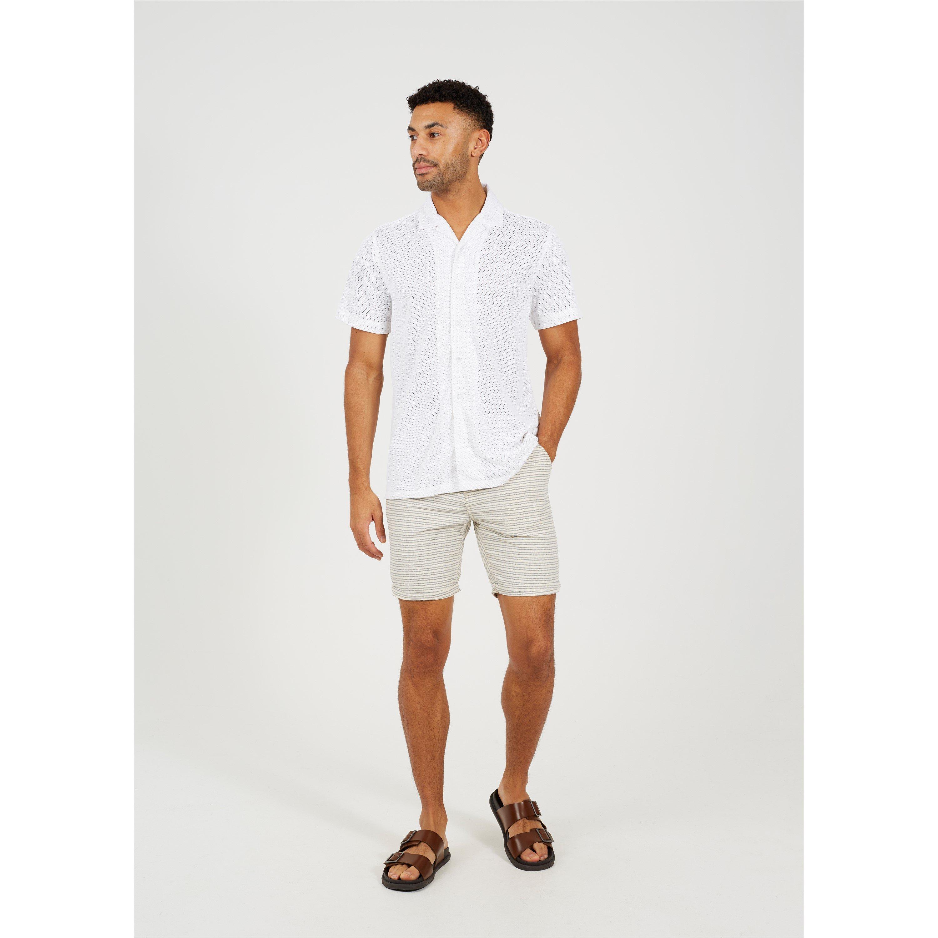 Brave Soul Striped Cotton Short