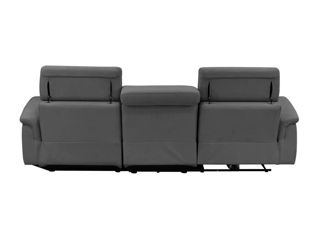 Pareli | Canapé 3 places avec fonction manuel tissu anthracite
