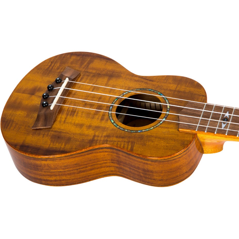 Flight Supernatural Series DUS445 Glossy Acacia sopraan ukelele met gigbag