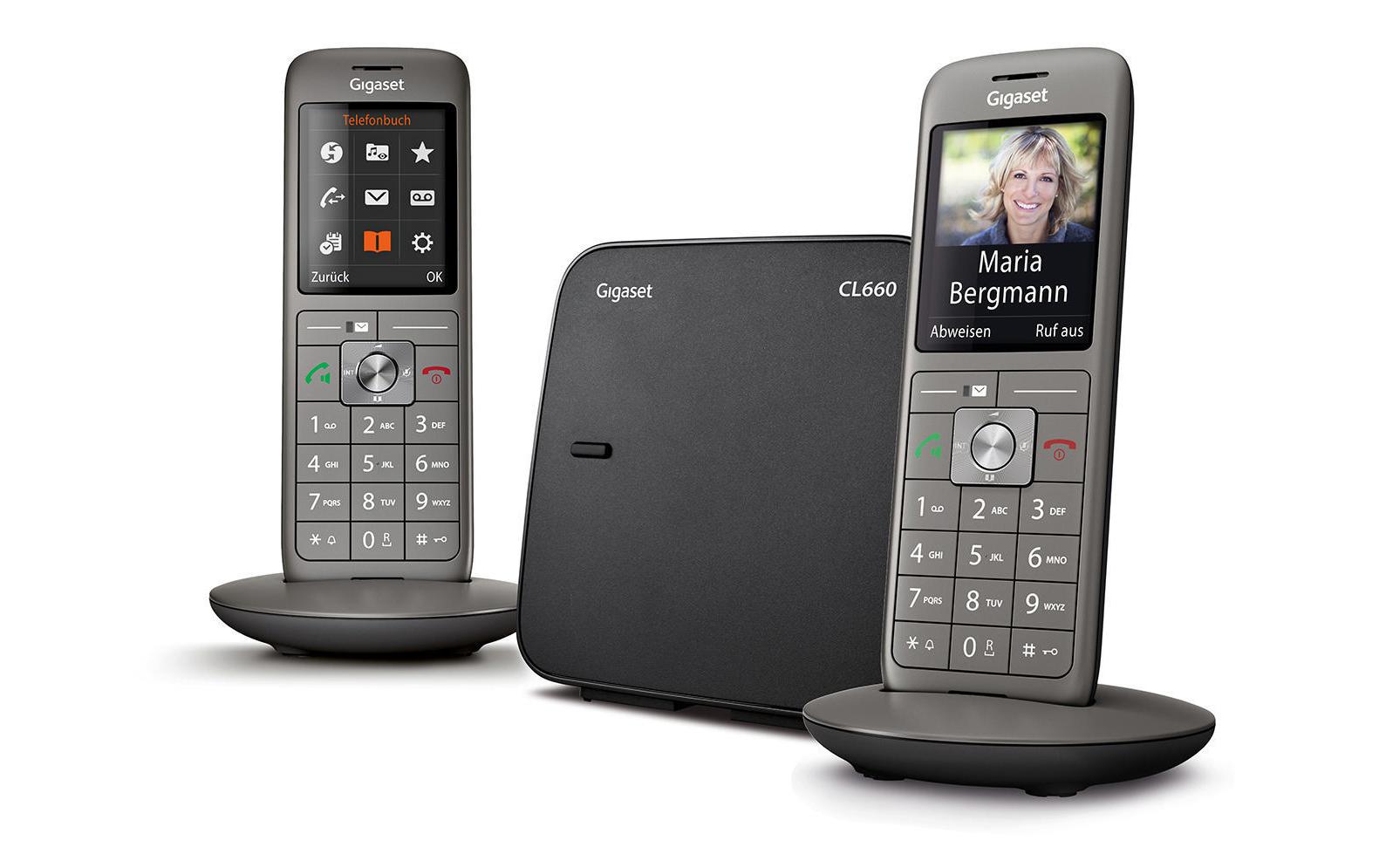 Schnurlostelefon CL660 Duo Silber<br>Analoges, kabelloses DECT-Festnetztelefon mit zwei Mobilteilen