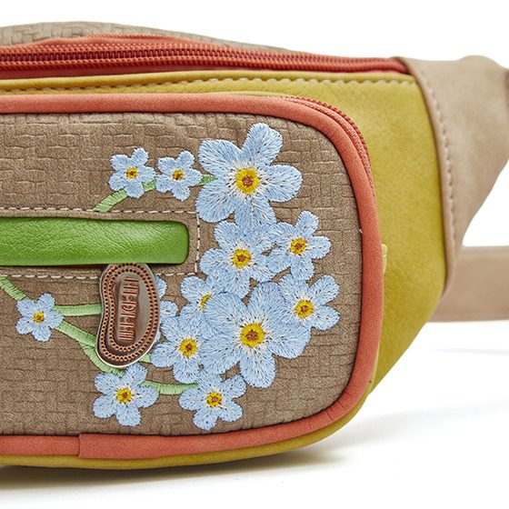 Hi-di-Hi Forget Me Not Sling Bag Yellow/ Beige