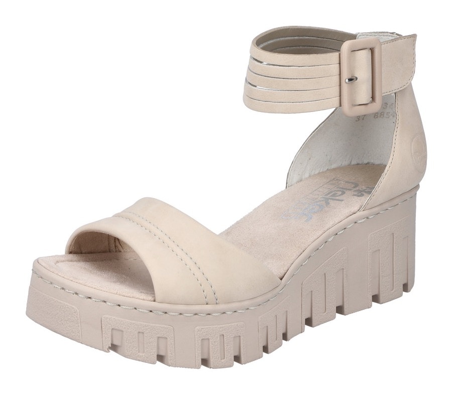 Rieker Keilsandalette  , Sommerschuh, Sandale, Keilabsatz, mit kräftiger Profilsohle
