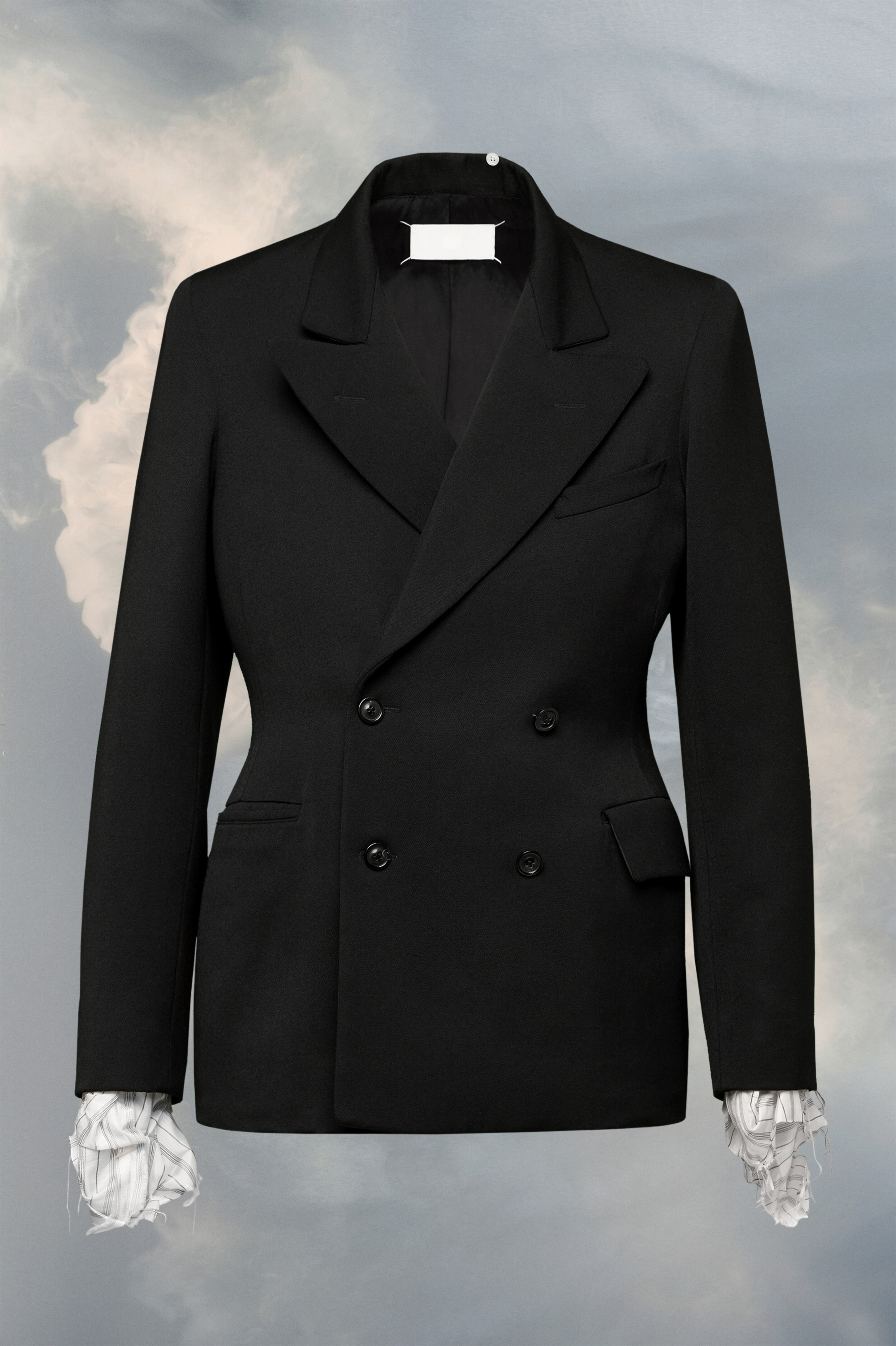 Veste de costume ajustée en laine Couture