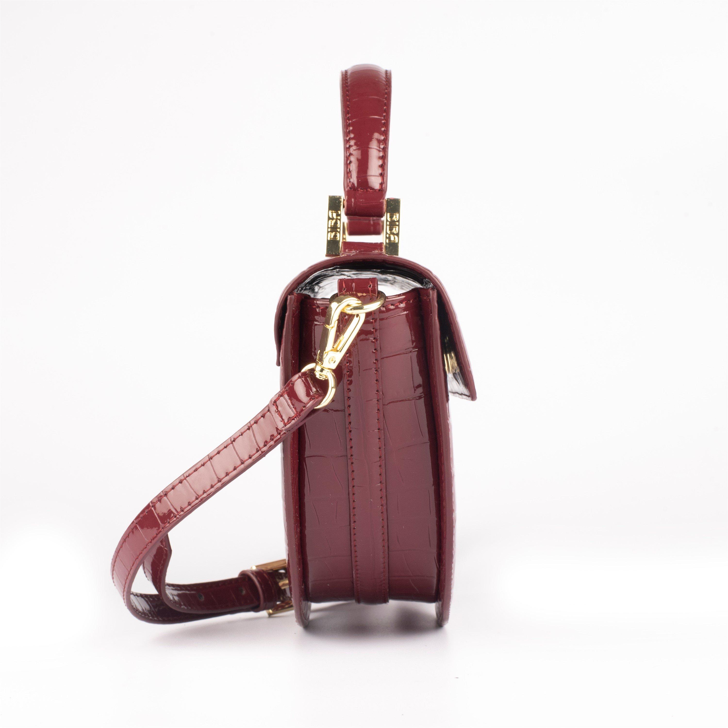 Biba Patent Croc Crossbody Bag
