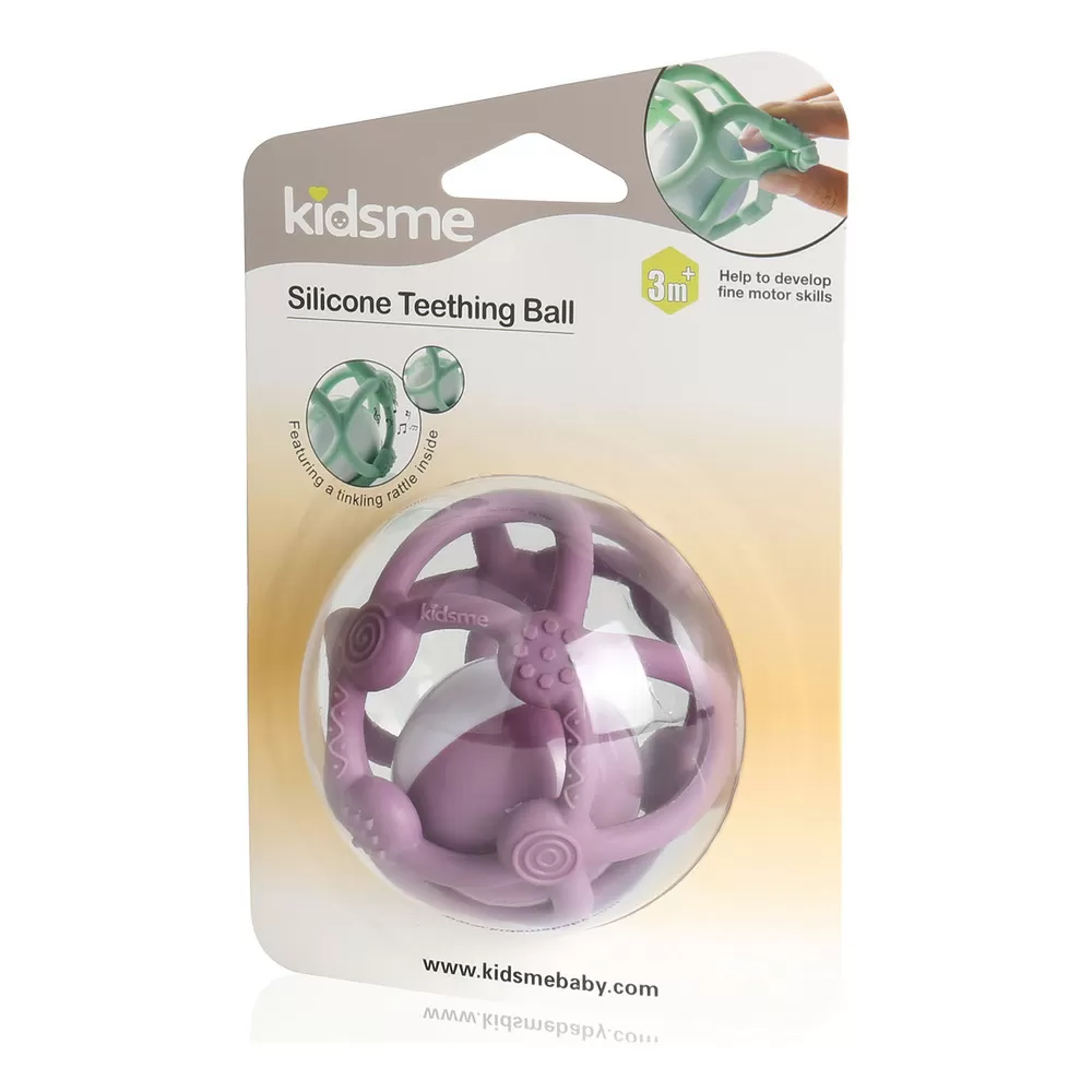 Kidsme Silicone Teething Ball Plum