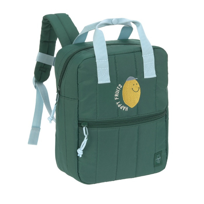 Lassig Lassig Mini square backpack Little gang Lemon dark green