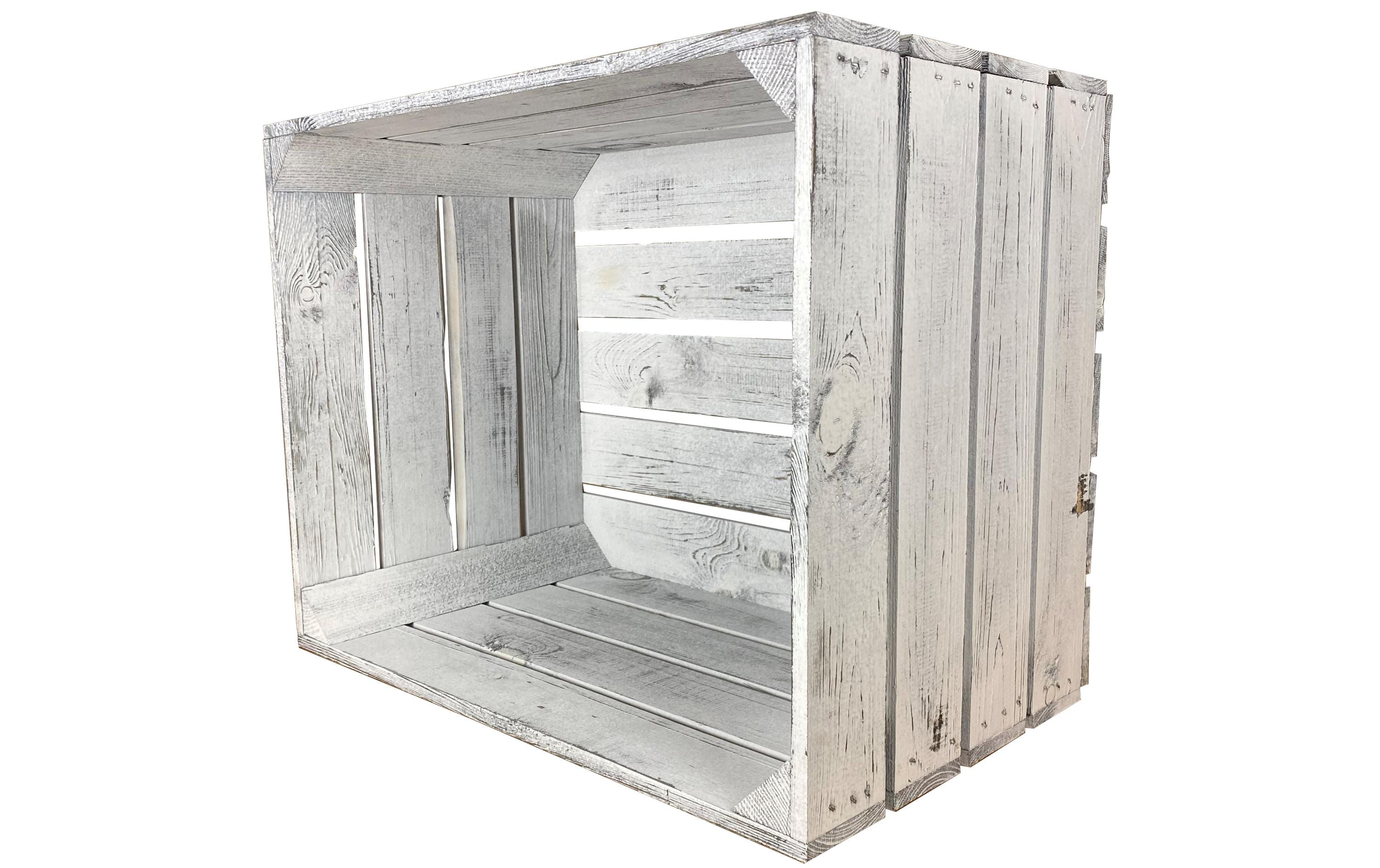 Holzharasse Vintage Shabby Weiss 40 x 50 cmObstharasse Vintage