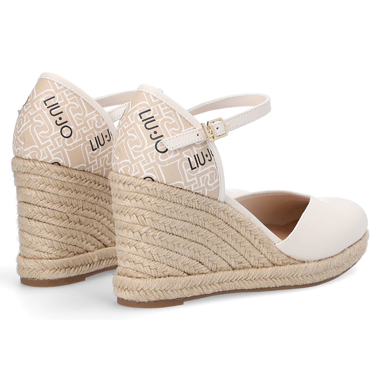Liu-Jo Espadrilles compensées Dalia beiges - Talon 9 cm