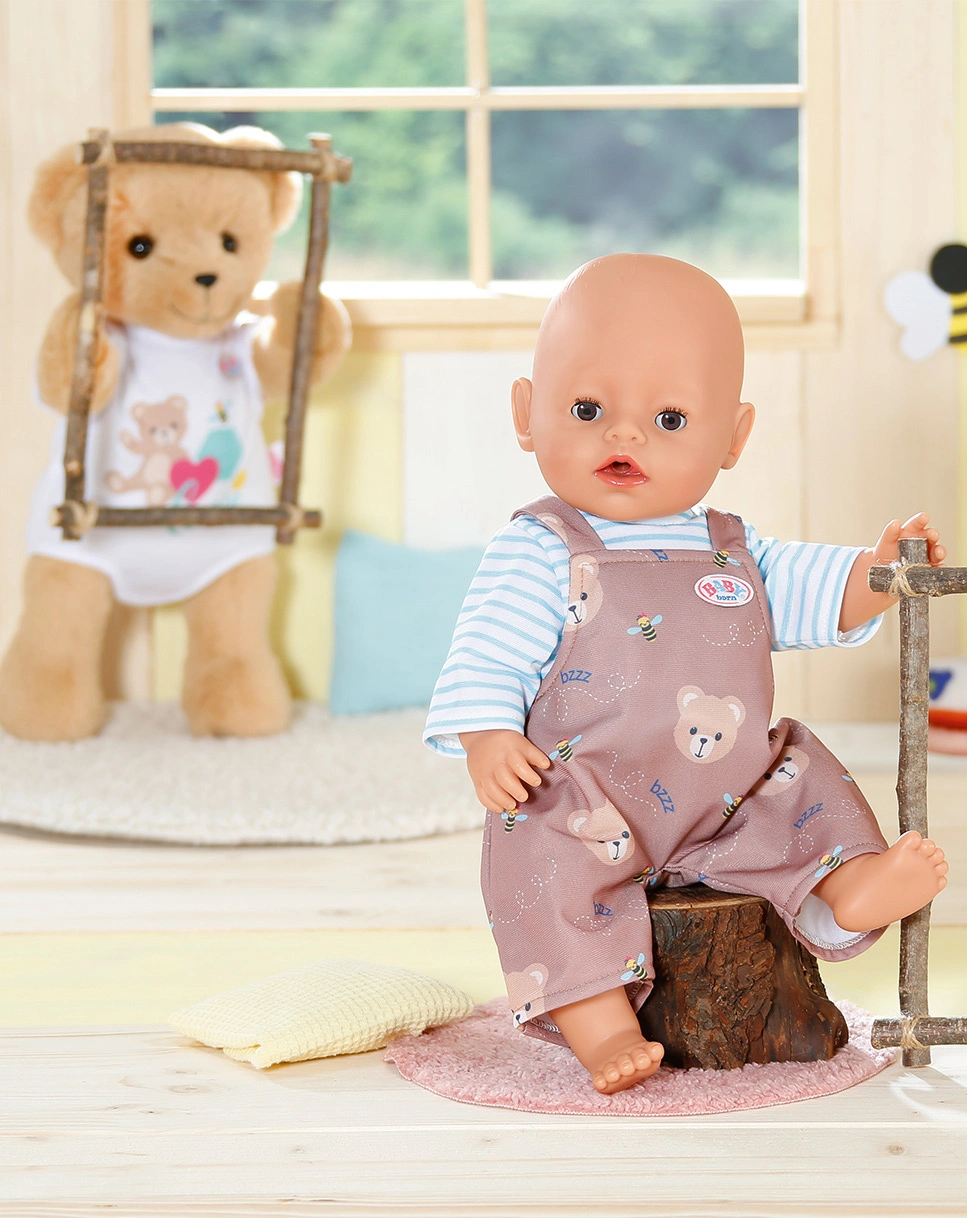BABY born® Puppenkleidung BÄRENANZUG in braun/blau