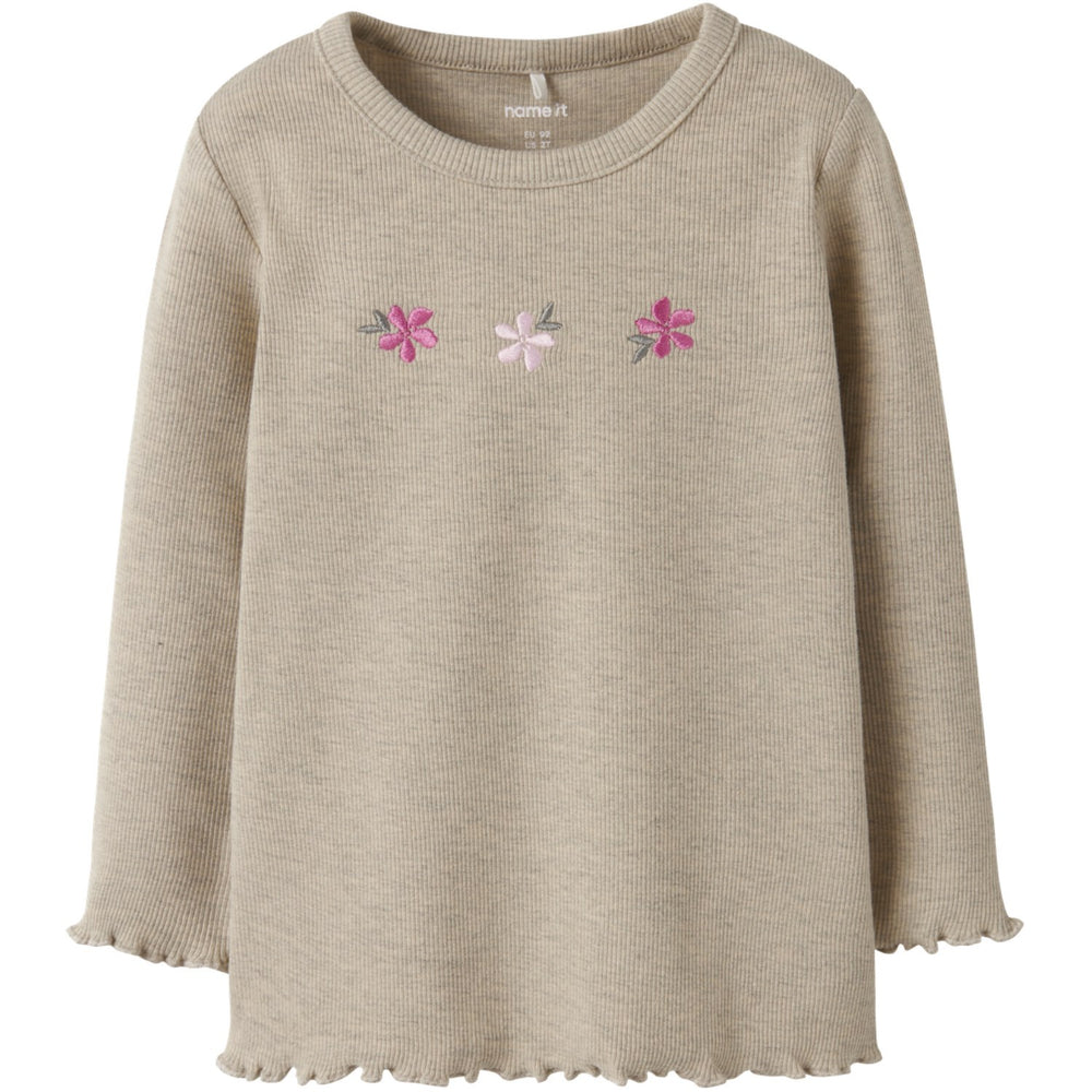 Køb Name It Peyote Melange Nmfdari Ls Slim Top