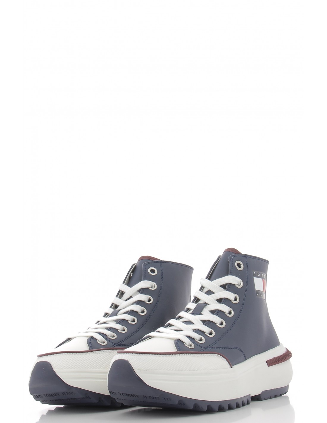 tommy hilfiger baskets montantes homme tj mens cleat run cuir bleu