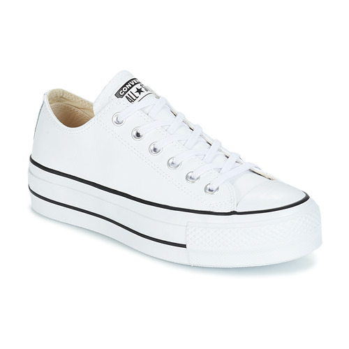Converse - CHUCK TAYLOR ALL STAR LIFT CLEAN LEATHER OX - Blanc