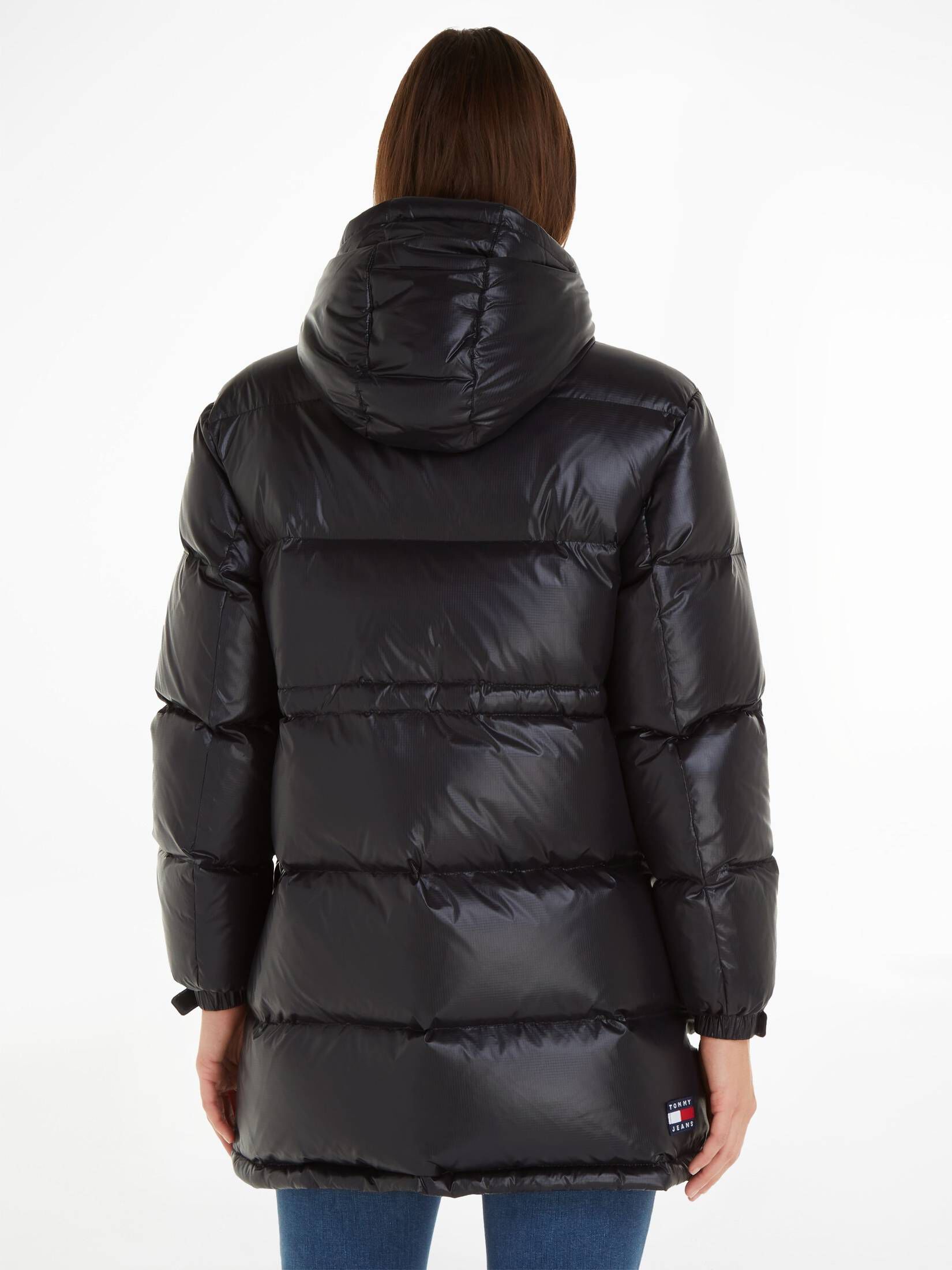 Tommy Jeans| Damen Daunenjacke mit Kapuze TJW MIDI ALASKA PUFFER