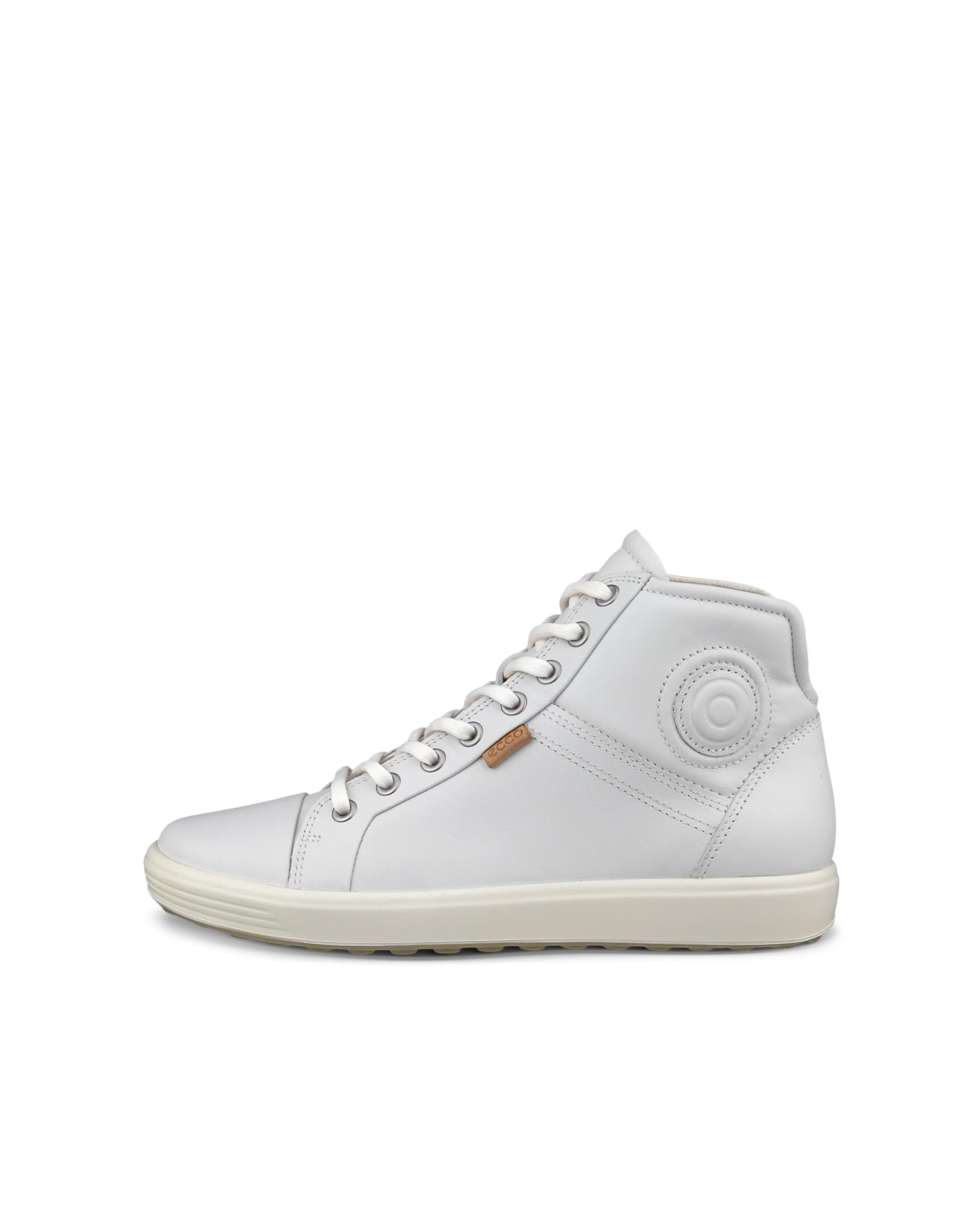 ECCO SOFT 7 W Damen High-Top Sneaker aus Leder Weiß