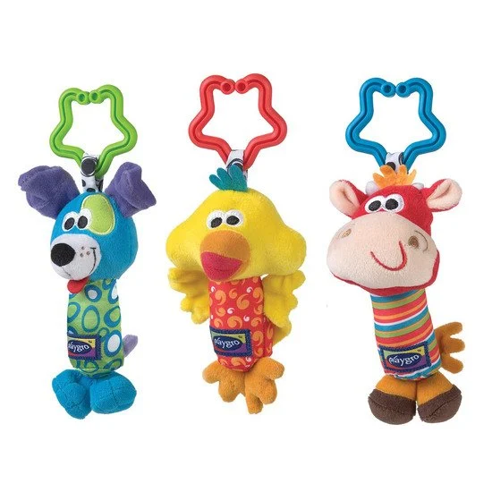 Trio peluches nomades   de               Playgro