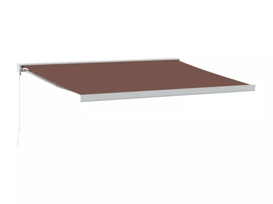 Auvent manuel rétractable marron 400x300 cm