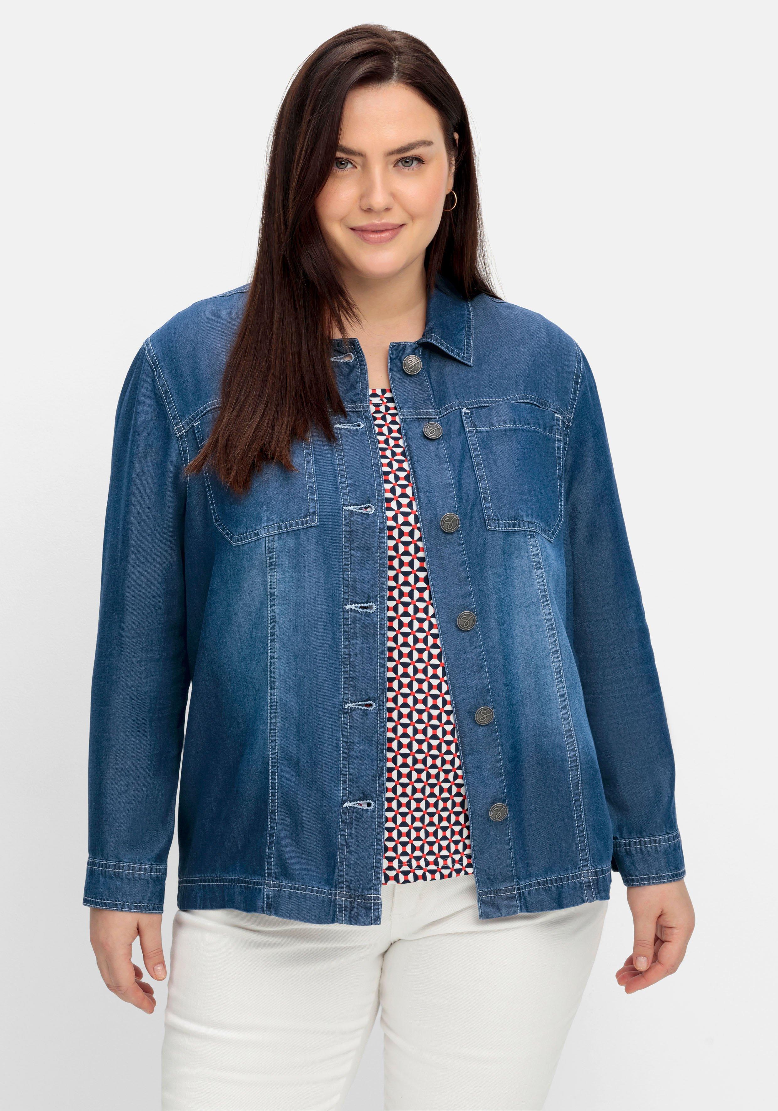 Hemdjacke in Jeans-Optik, aus TENCEL™ Lyocell