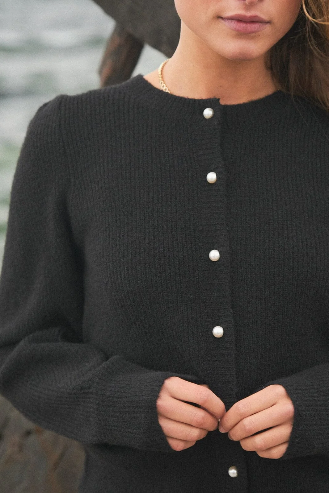 Neo Noir Nuna Knit Cardigan black