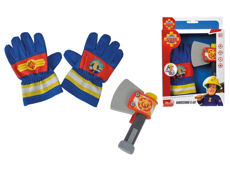 Brandweerman Sam handschoenen en bijl