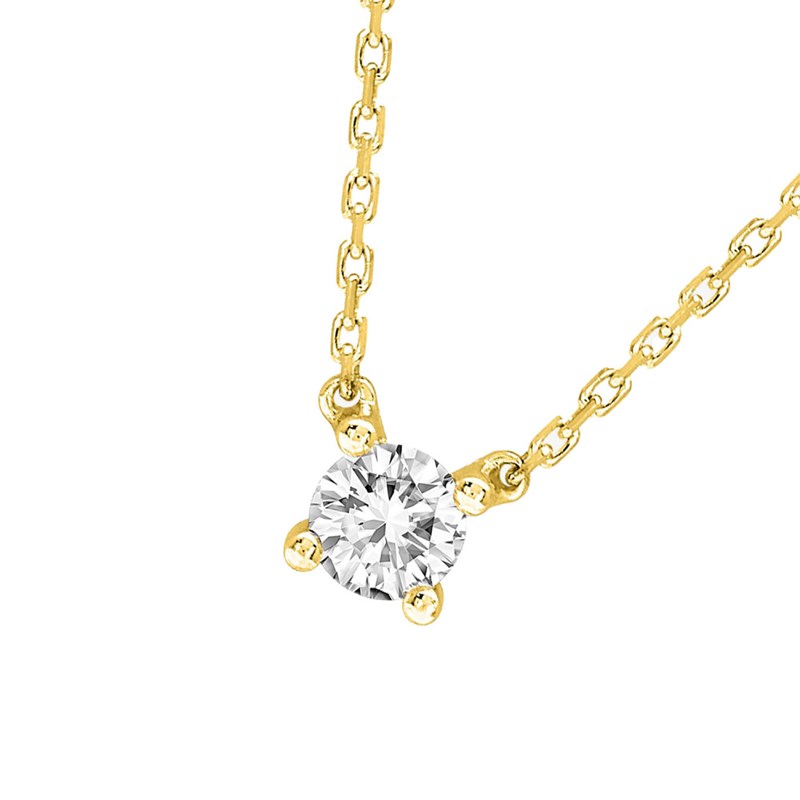 Collier Femme - Or 18 Carats - Diamant 0,2 Carats - Longueur : 42 cm