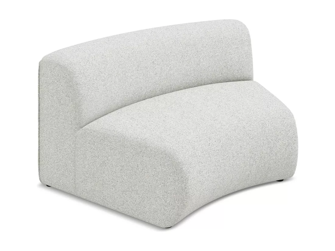 Fauteuil d'angle pour canapé modulable en tissu texturé - beige - EKAHI