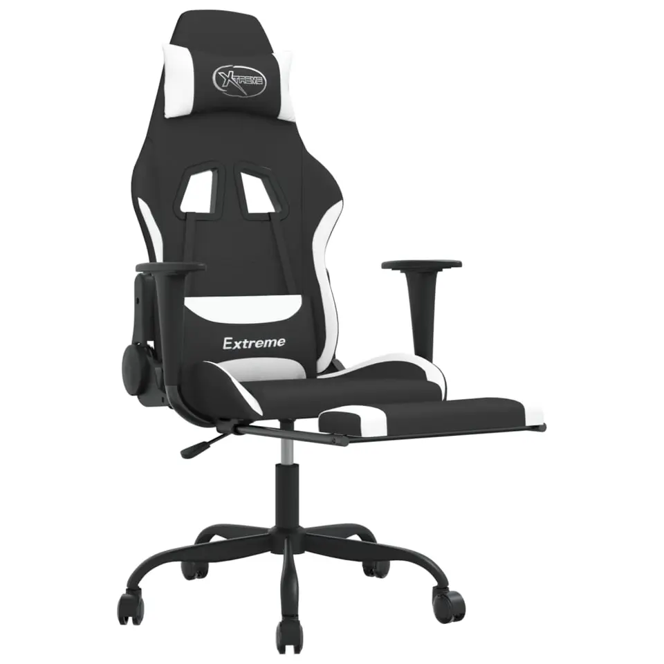 vidaXL - Gamingstoel - Wit - Stof