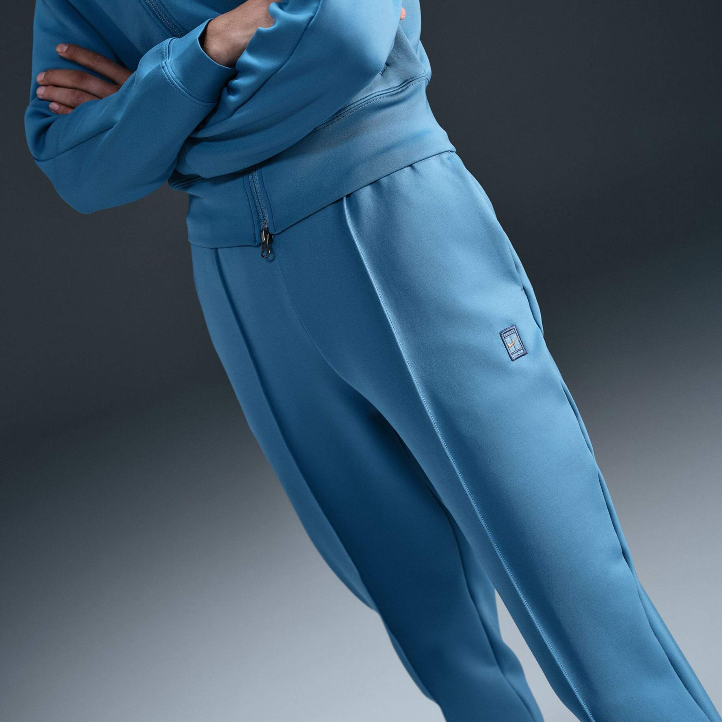 Nike Court Dri-Fit Heritage Pantalon Survêtement Femmes - Bleu Clair