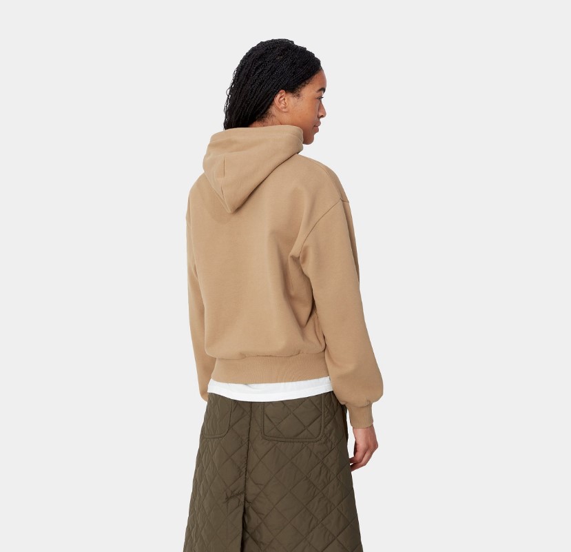 Carhartt WIP W' Hooded Casey Sweatshirt Peanut / Silver