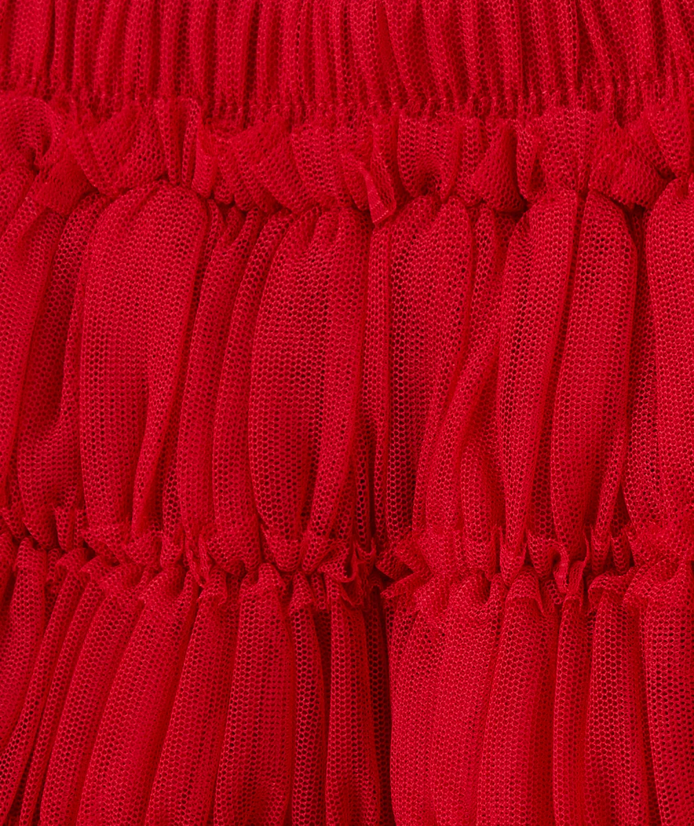 JUPE FILLE EN TULLE ROUGE